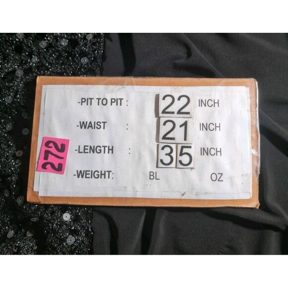 Adrianna Papell Women Plus Size 20W Black Sequin 3/4 Sleeve Mini Dress  272A - Picture 6 of 6